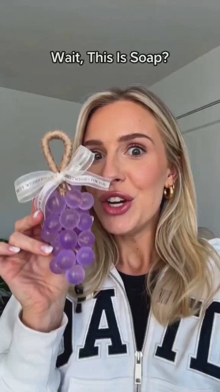 Grape-Shaped Decorative Soap Bar – Cute Fruity Bath Soap & Unique Gift