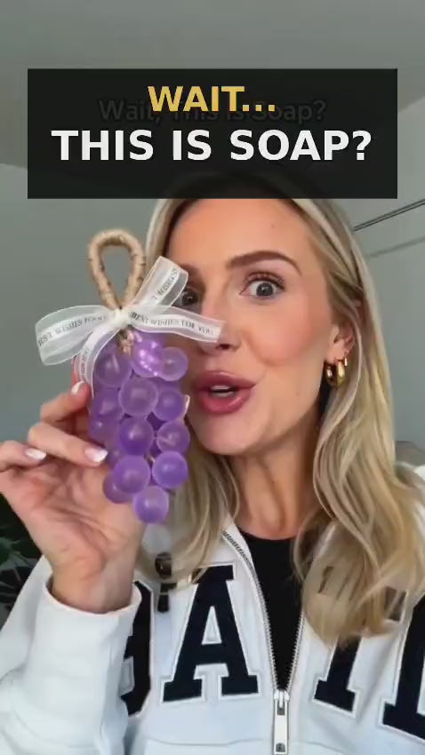 Pink Grape Soap on a Rope – Moisturizing Handmade Bath Gift
